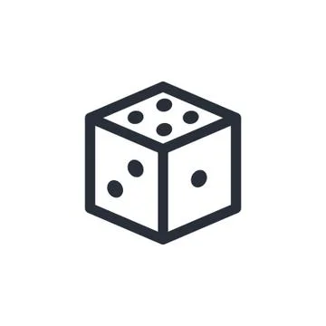 Dice vector icon Illustrazione stock