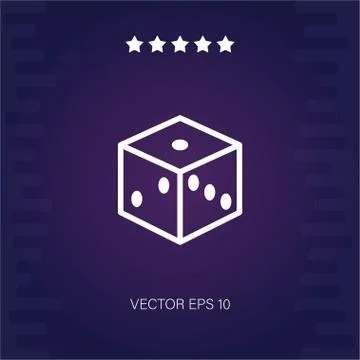 Dice vector icon Illustrazione stock