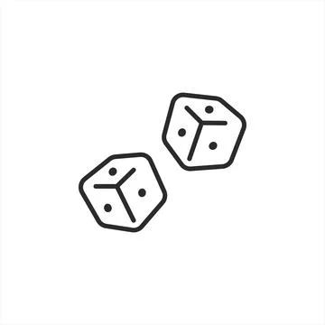 Dice Vector Icon Illustrazione stock