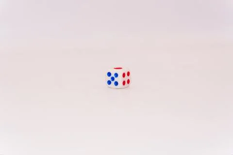 Dice on a white background, dice for playing backgammon or gambling 写真素材