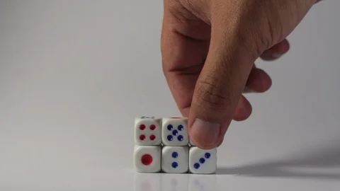 Dice on white background. Stock Footage 95826539