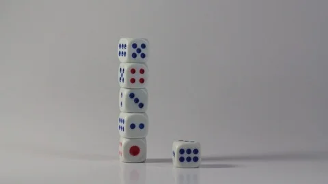 Dice on white background. Stock Footage 95826636