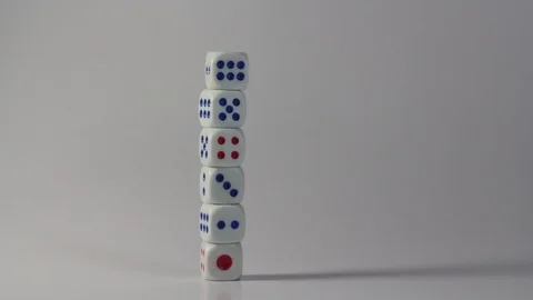 Dice on white background. Stock Footage 95826651