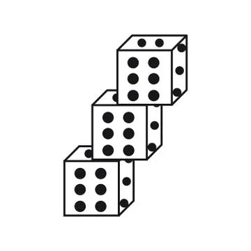 Dice on white background Stock Illustration
