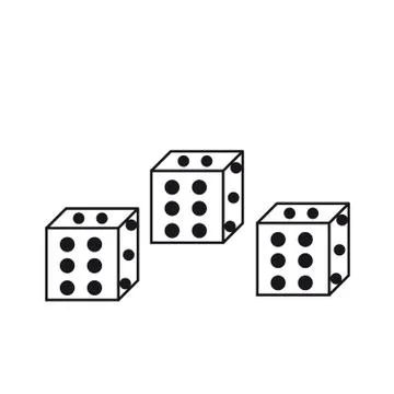 Dice on white background Stock Illustration