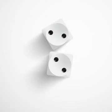 Dice on white background イラスト素材