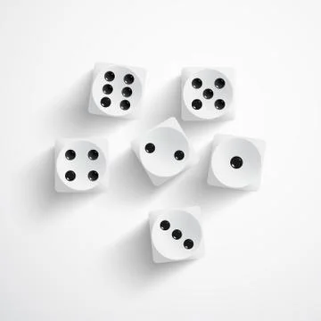 Dice on white background Иллюстрация