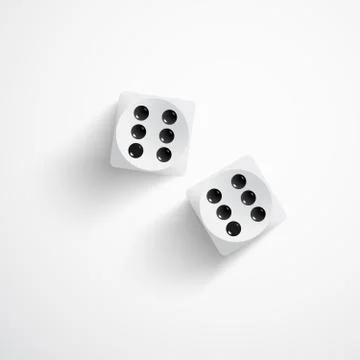Dice on white background イラスト素材