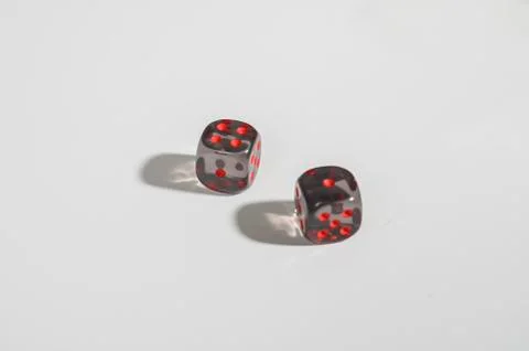 Dice on a white background. Not isolate Stock Photos