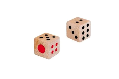 Dice on white background Stock Photos
