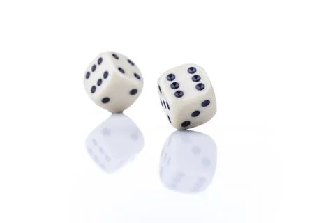 Dice on a white background Stock-Fotos