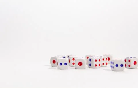 Dice on white background Stock Photos