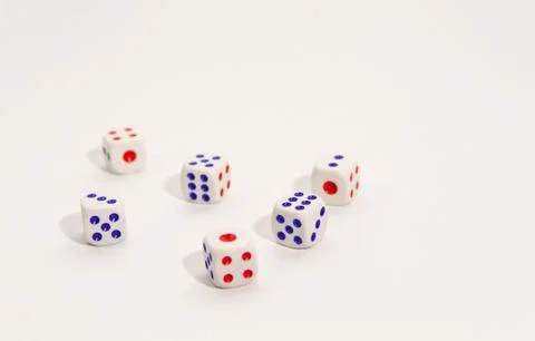 Dice on white background Stock Photos