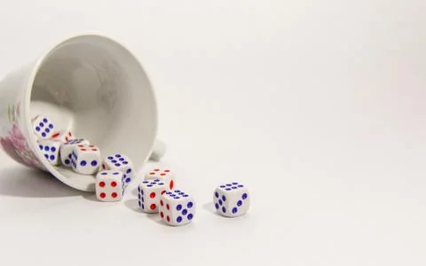 Dice on white background Stock Photos