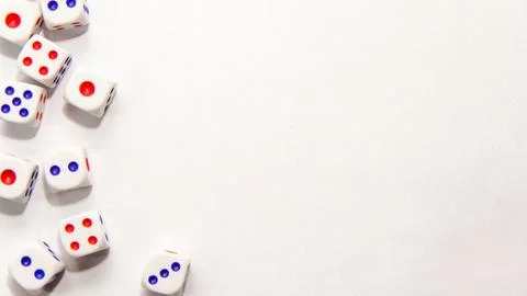 Dice on white background Stock Photos