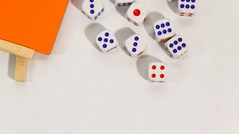 Dice on white background Stock Photos