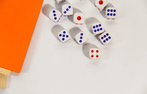 Dice on white background Stock Photos