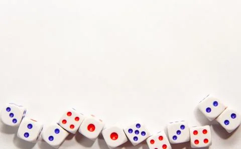 Dice on white background Stock Photos