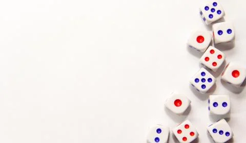 Dice on white background Stock Photos