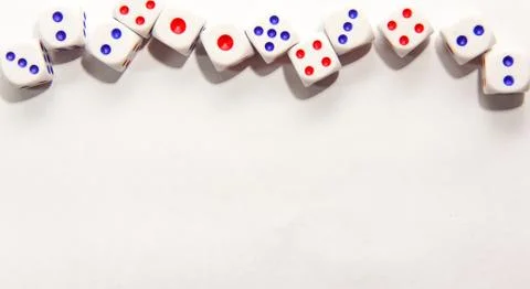 Dice on white background Stock Photos