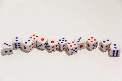 Dice on white background Stock Photos