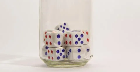 Dice on white background Stock Photos