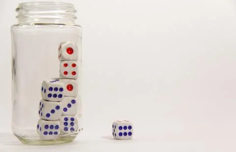 Dice on white background Stock Photos