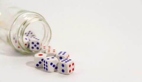 Dice on white background Stock Photos