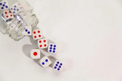 Dice on white background Stock Photos
