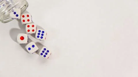 Dice on white background Stock Photos