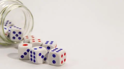 Dice on white background Stock Photos