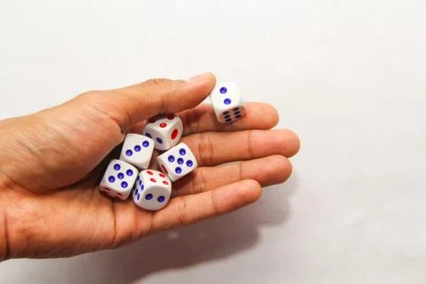 Dice on white background Stock Photos