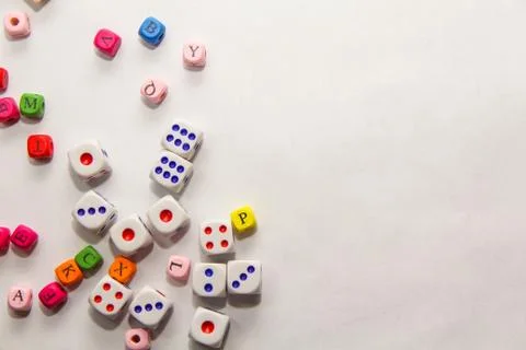 Dice on white background Stock Photos