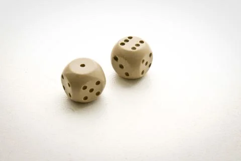 Dice on white background Stock Photos