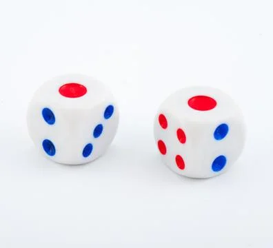 Dice on white Stock Photos