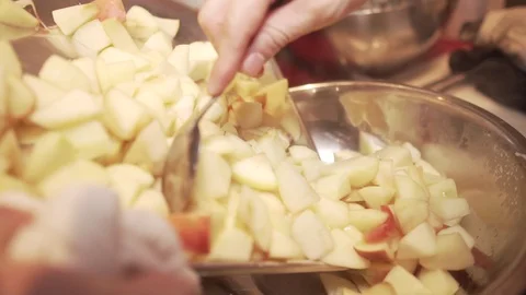 Diced Apples 스톡 동영상 90661870