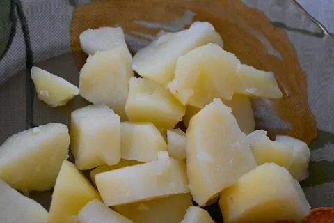 Diced boiled potatoes Photos