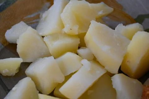 Diced boiled potatoes Фото
