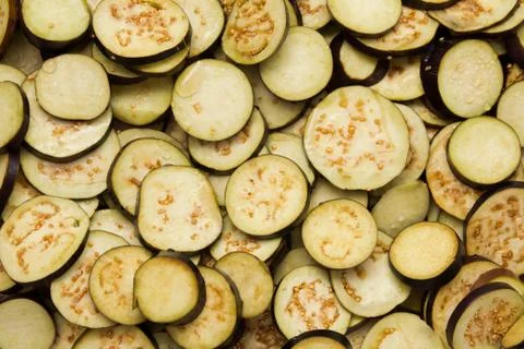 Diced eggplant Stock Photos