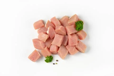 Diced pork meat Stock Photos