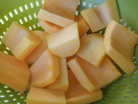 Diced pumpkin vegetable Stock Photos