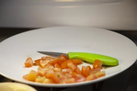 Diced Tomatoes Stock Photos