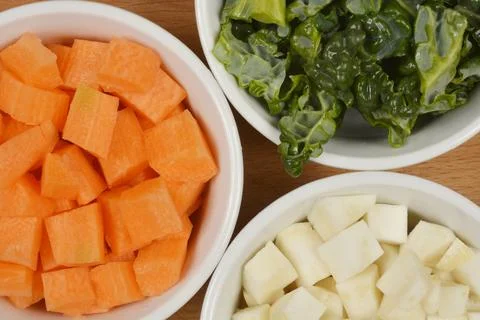 Diced vegetables 스톡 사진