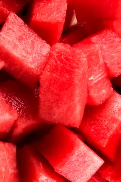 Diced watermelon Stock Photos