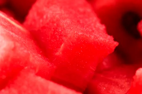 Diced watermelon Stock Photos
