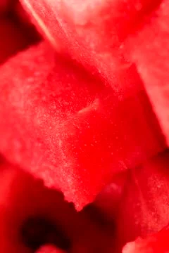 Diced watermelon Stock Photos