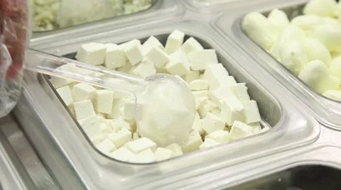 Diced white cheese Stock Footage 41452109