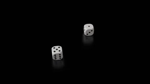 Dice.Gambling Dices rolling. Throwing playing cubes. 5 and 1 Stock Illustration