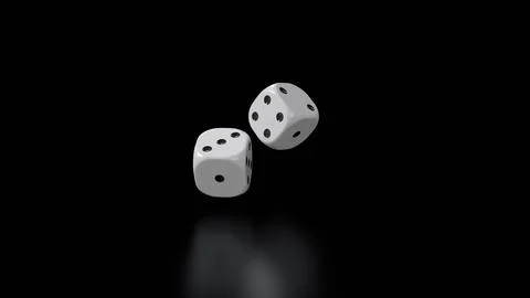 Dice.Gambling Dices rolling. Throwing playing cubes. Stock Illustration