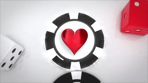 Dices And Black Chips On White Background falling Stock Footage 231317501